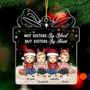 Nous sommes plus que des amis - Décoration personnalisée pour meilleure amie - Boîte cadeau en acrylique - Cadeau de Noël pour meilleures amies, meilleures amies, sœurs