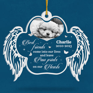 Photo personnalisée « Tu me manqueras toute ma vie » - Ornement commémoratif personnalisé - Forme personnalisée en acrylique - Cadeau de Noël, cadeau de condoléances pour les propriétaires d'animaux et les amoureux des animaux