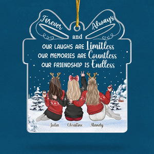 Bons amis et grandes aventures - Décoration personnalisée pour meilleure amie - Coffret cadeau en acrylique - Cadeau de Noël pour meilleures amies, meilleures amies et sœurs