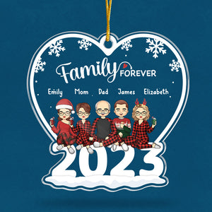 Les liens familiaux sont indestructibles - Décoration personnalisée pour la famille - Forme personnalisée en acrylique - Cadeau de Noël pour les membres de la famille