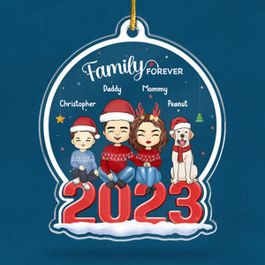 C'est la plus belle période de l'année - Ornement personnalisé pour la famille - Forme personnalisée en acrylique - Cadeau de Noël pour les membres de la famille