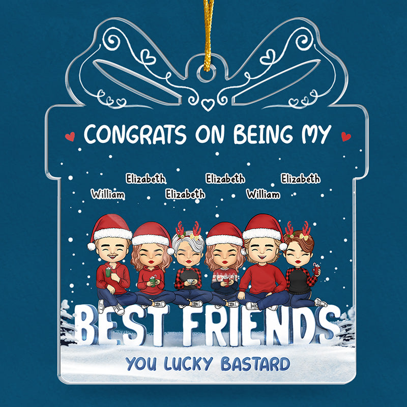 Tu comptes beaucoup pour moi - Décoration personnalisée pour meilleure amie - Boîte cadeau en acrylique - Cadeau de Noël pour meilleures amies, meilleures amies, sœurs, collègues