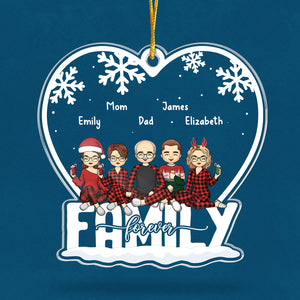Chérissez chaque instant - Ornement personnalisé pour la famille - Forme personnalisée en acrylique - Cadeau de Noël pour les membres de la famille