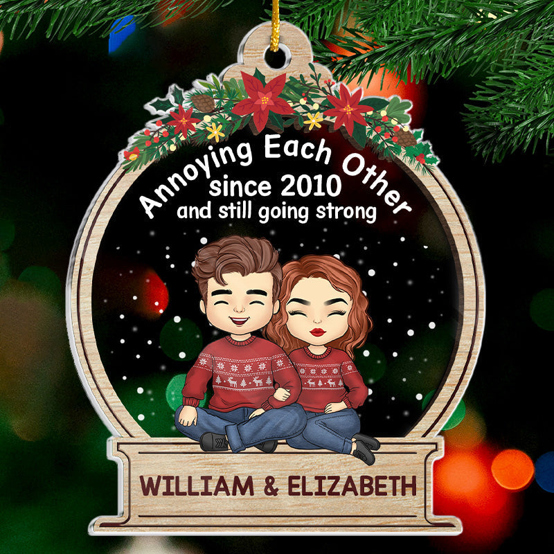 Nous nous ennuyons mutuellement depuis - Ornement personnalisé pour couple - Forme personnalisée en acrylique - Cadeau de Noël pour mari et femme, anniversaire