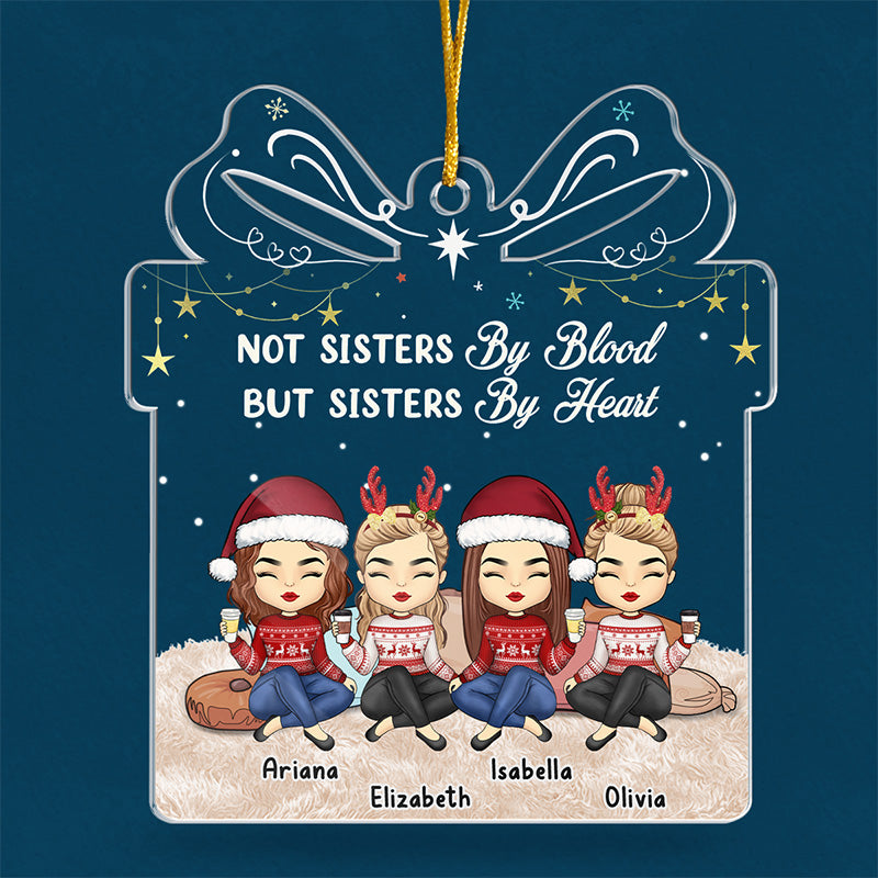 Nous sommes plus que des amis - Décoration personnalisée pour meilleure amie - Boîte cadeau en acrylique - Cadeau de Noël pour meilleures amies, meilleures amies, sœurs