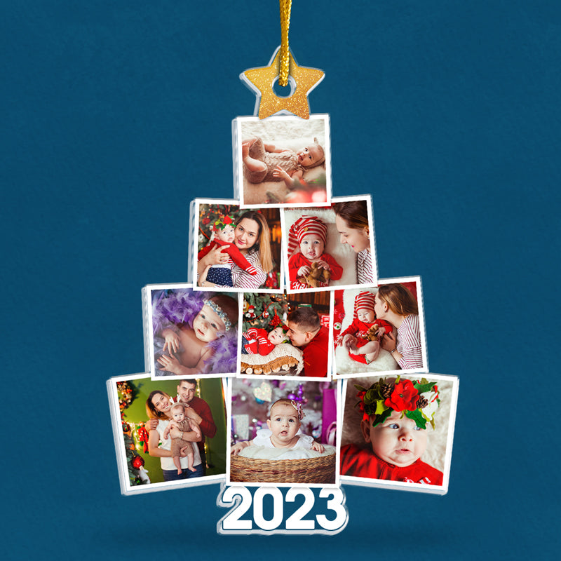 Photo personnalisée bébé Le sapin de Noël parfait - Ornement personnalisé familial personnalisé - Forme personnalisée en acrylique - Premier cadeau de Noël pour bébé