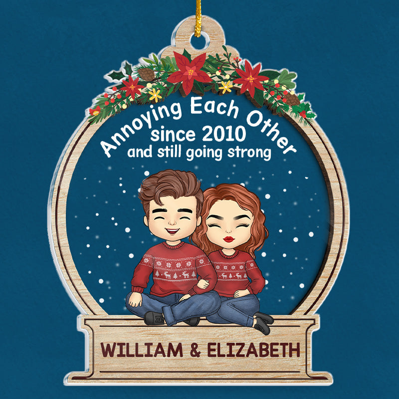 Nous nous ennuyons mutuellement depuis - Ornement personnalisé pour couple - Forme personnalisée en acrylique - Cadeau de Noël pour mari et femme, anniversaire