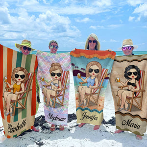 Profitez de l'été à votre façon - Serviette de plage personnalisée Bestie - Cadeau pour meilleures amies, meilleures amies, sœurs