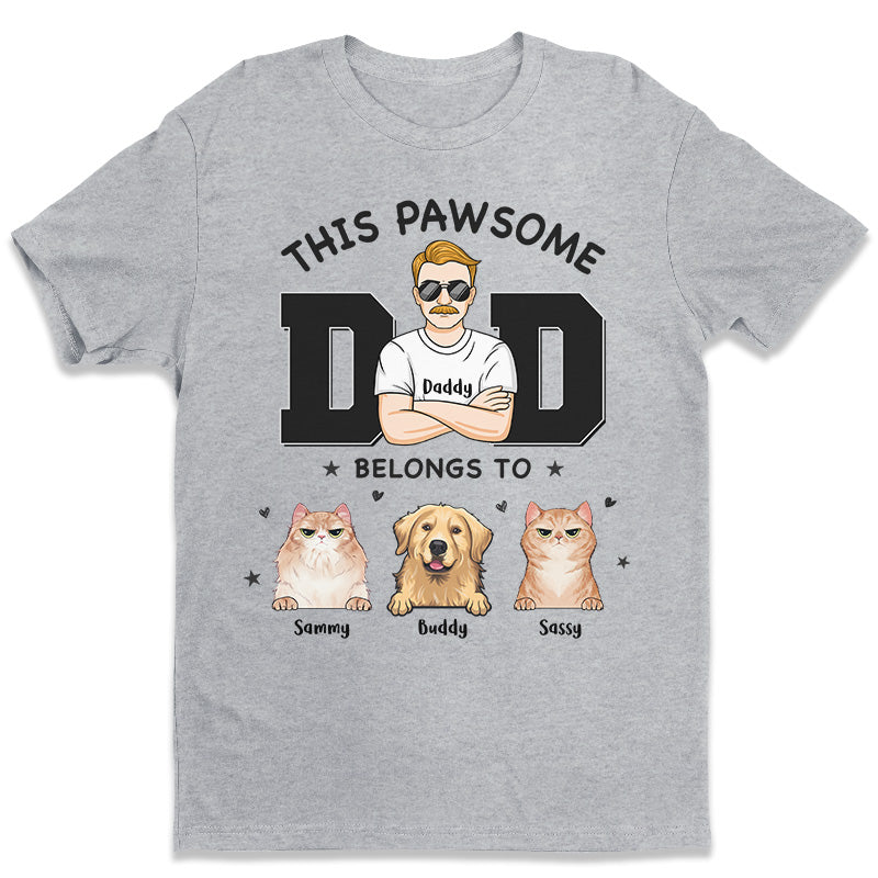 Les bébés à fourrure dominent le monde - T-shirt, sweat à capuche et sweat-shirt unisexe personnalisé pour chien et chat - Fête des Pères, cadeau pour les propriétaires d'animaux et les amoureux des animaux