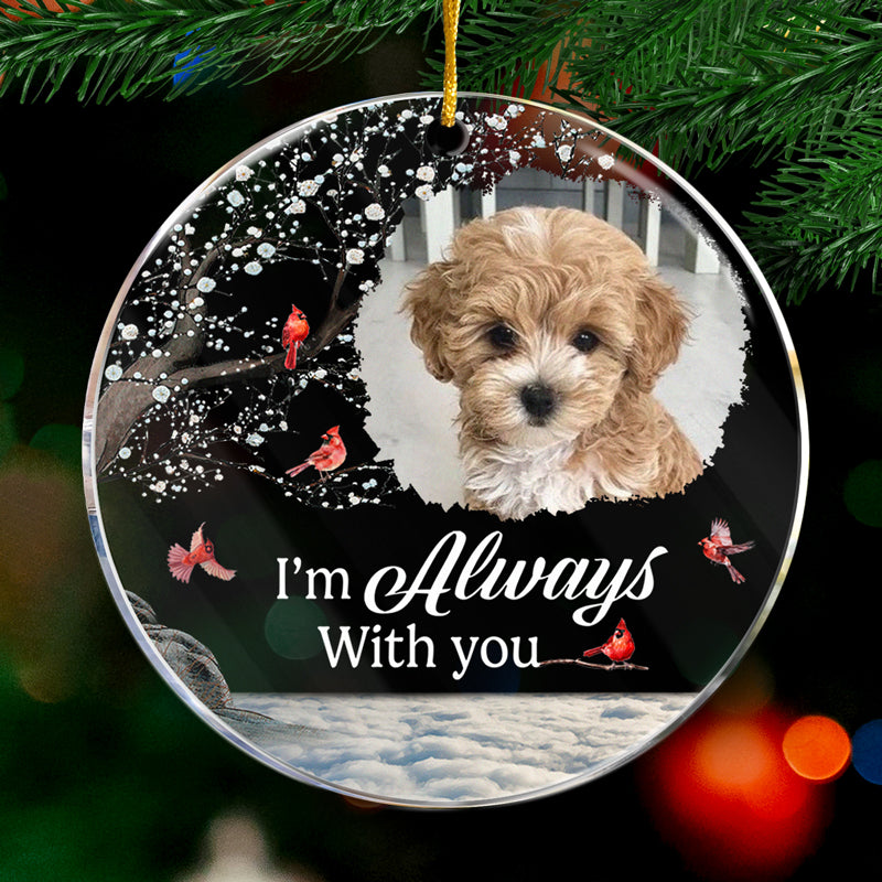 Photo personnalisée « Tu es mon meilleur souvenir » – Ornement personnalisé familial – Forme ronde en acrylique – Cadeau de Noël, cadeau de condoléances pour les propriétaires d'animaux et les amoureux des animaux