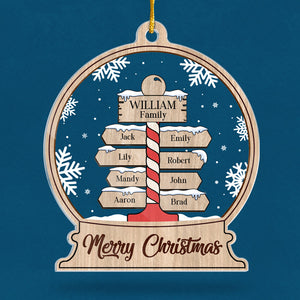La joie de Noël est familiale - Décoration personnalisée pour la famille - Acrylique en forme personnalisée - Cadeau de Noël pour les membres de la famille