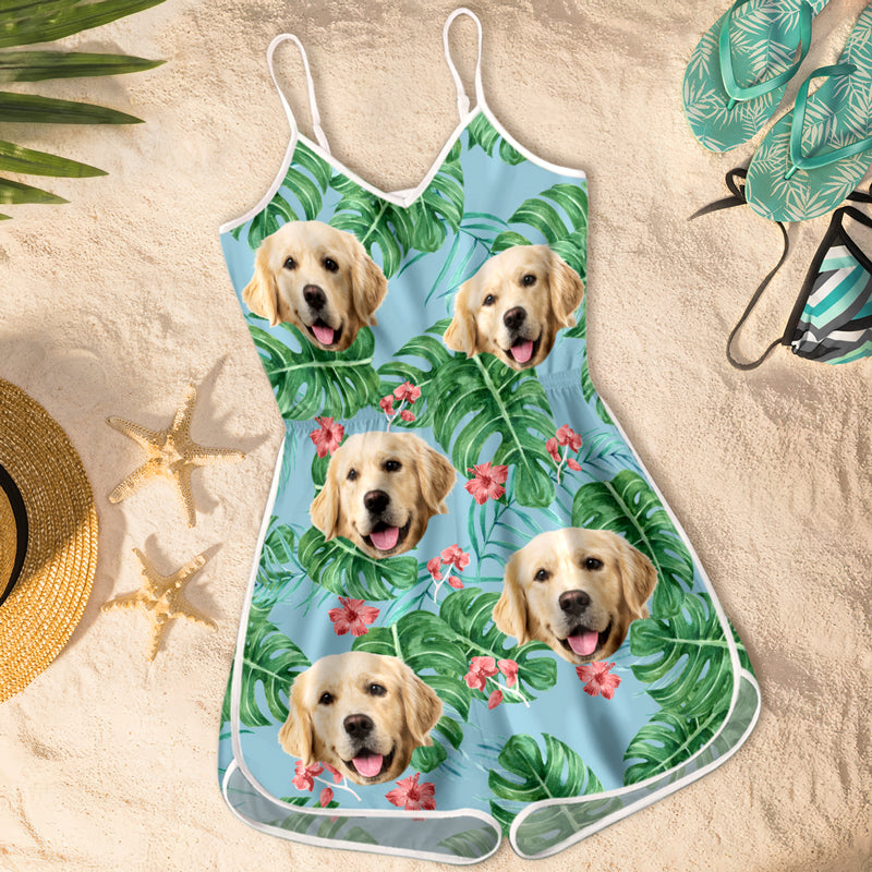 Custom Photo Summer Is Comming To Town - Dog & Cat Personalized Custom Sleeveless Romper - Gift For Pet Owners, Pet Lovers