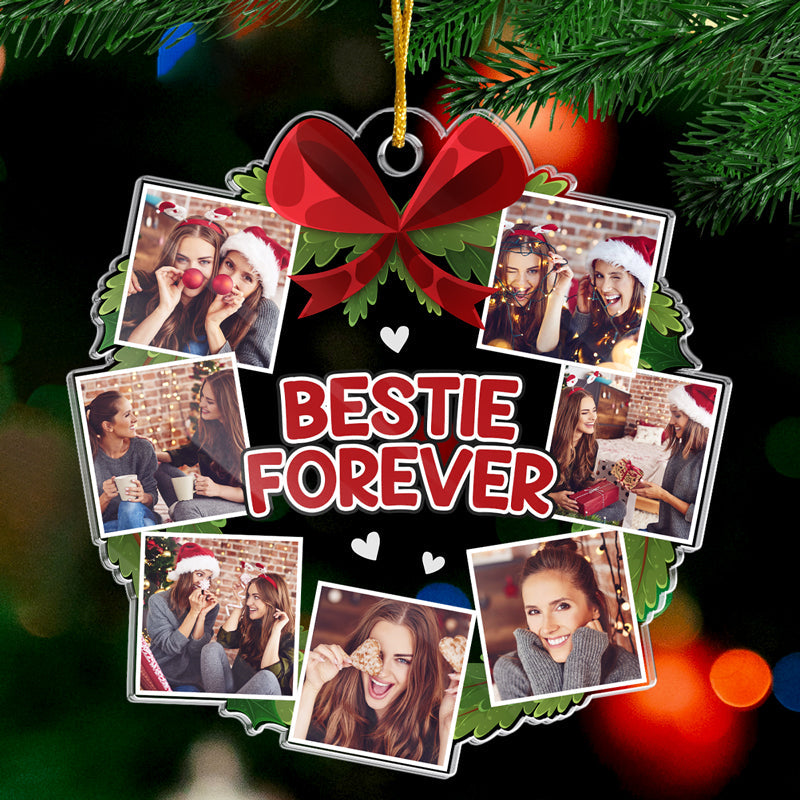 Photo personnalisée « Sœur » : le plus beau cadeau ! Décoration personnalisée pour meilleure amie ! En acrylique, forme personnalisée ! Cadeau de Noël pour meilleures amies, meilleures amies et sœurs.
