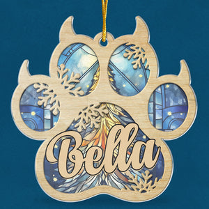 Meowy Woofmas - Dog & Cat Personalized Custom Ornament - Acrylic Paw Shaped - Christmas Gift, Sympathy Gift For Pet Owners, Pet Lovers