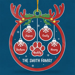 Family Love Grows Warmer At Christmas - Family Personalized Custom Ornament - Acrylic Custom Shaped - Christmas Gift For Family Members