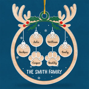 Family Love Grows Warmer At Christmas - Family Personalized Custom Ornament - Acrylic Custom Shaped - Christmas Gift For Family Members